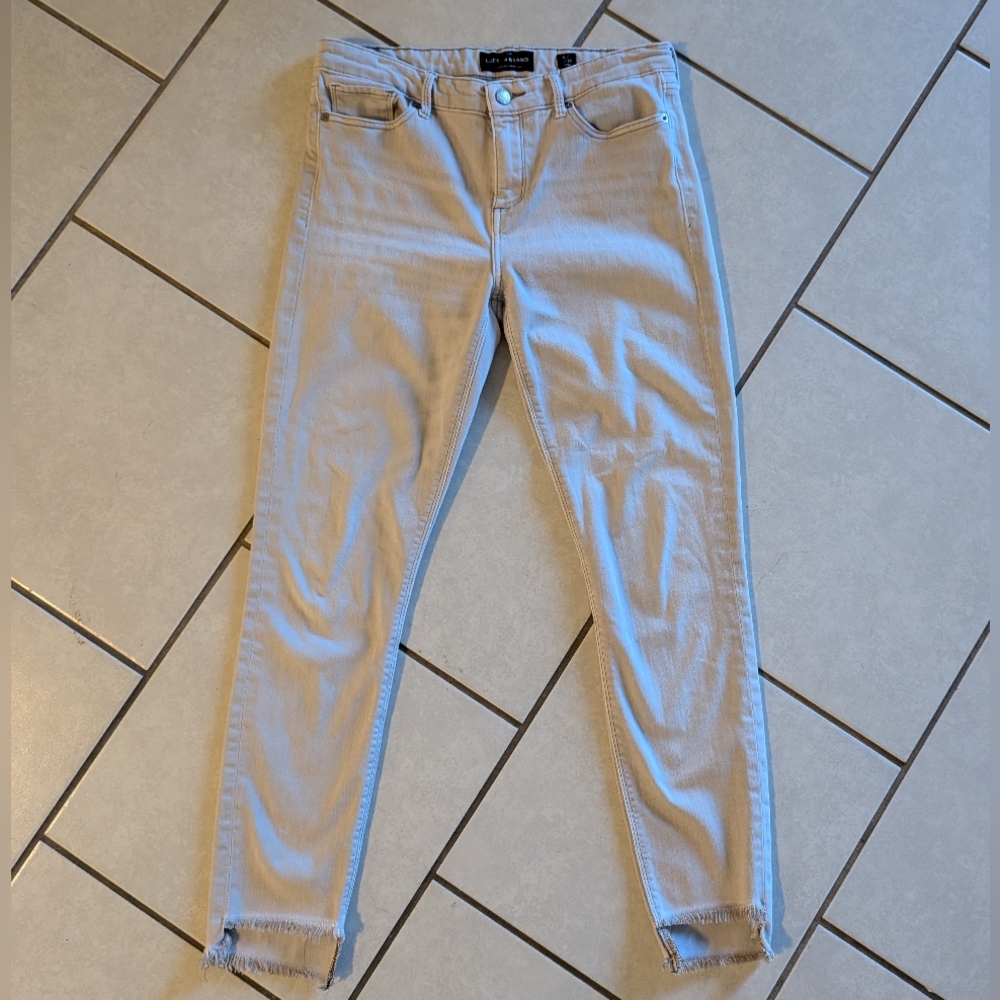 Lucky Brand Pale Gray Ava Skinny Jeans Size 8